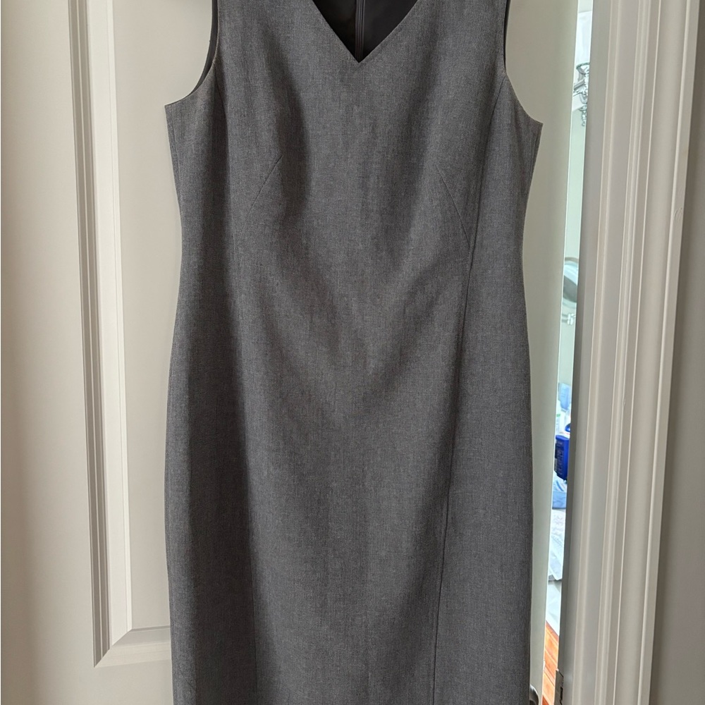 Kasper Charcoal Sleeveless Midi Dress